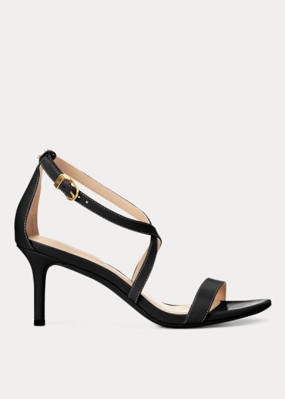 Sandalias Ralph Lauren Mujer Negros - Leaton Leather - QNEXS2068